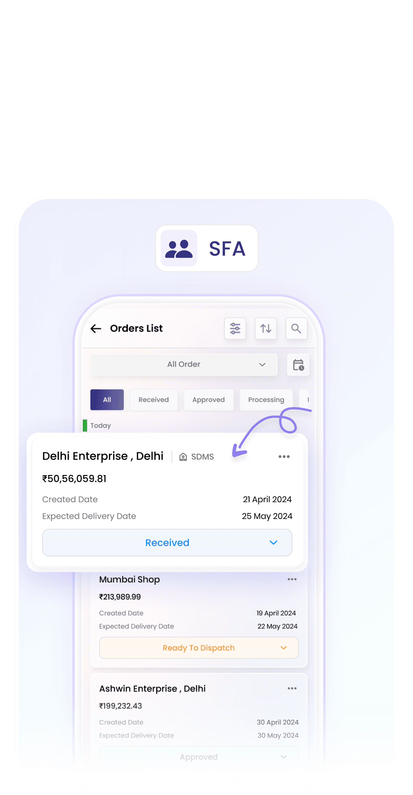 SFA screenshot